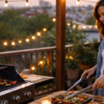 אירוח ביתי עם גריל גז